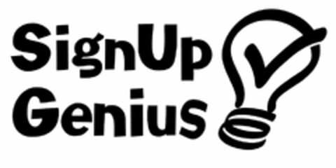 SIGNUP GENIUS Logo (USPTO, 10/14/2015)