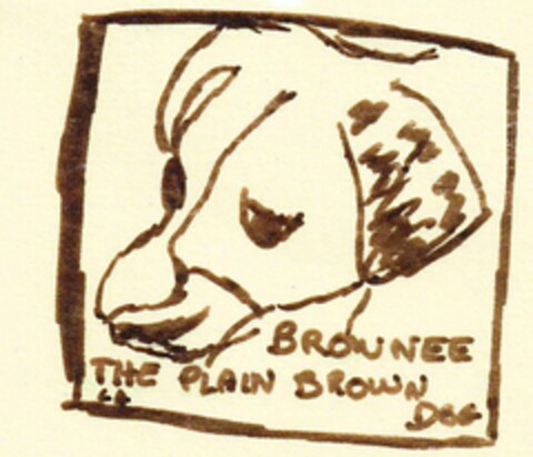 BROWNEE THE PLAIN BROWN DOG Logo (USPTO, 24.08.2009)