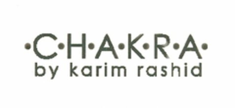 ·C·H·A·K·R·A· BY KARIM RASHID Logo (USPTO, 22.09.2010)