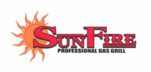 SUNFIRE PROFESSIONAL GAS GRILL Logo (USPTO, 12.08.2013)