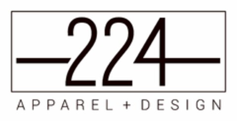 224 APPAREL + DESIGN Logo (USPTO, 10/28/2015)