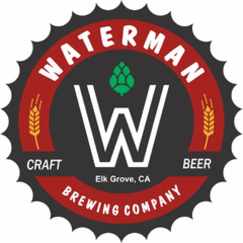 WATERMAN BREWING COMPANY CRAFT BEER ELK GROVE, CA W Logo (USPTO, 02/09/2017)