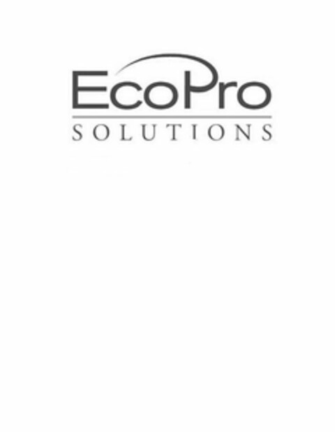 ECOPRO SOLUTIONS Logo (USPTO, 05.02.2019)