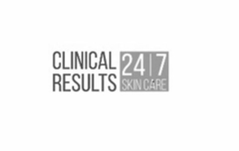 CLINICAL RESULTS 24|7 SKIN CARE Logo (USPTO, 08.04.2019)