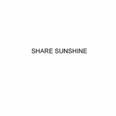SHARE SUNSHINE Logo (USPTO, 26.07.2019)