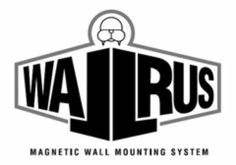 WALLRUS MAGNETIC WALL MOUNTING SYSTEM Logo (USPTO, 31.07.2019)