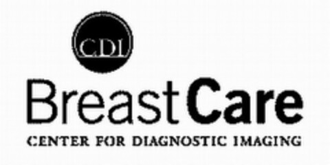 CDI BREASTCARE CENTER FOR DIAGNOSTIC IMAGING Logo (USPTO, 08.07.2011)