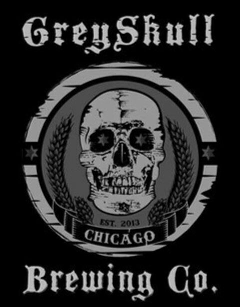 GREYSKULL BREWING CO. CHICAGO EST. 2013 Logo (USPTO, 07.06.2013)