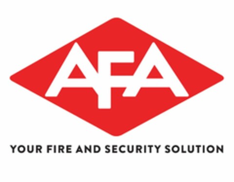 AFA YOUR FIRE AND SECURITY SOLUTION Logo (USPTO, 11.03.2016)