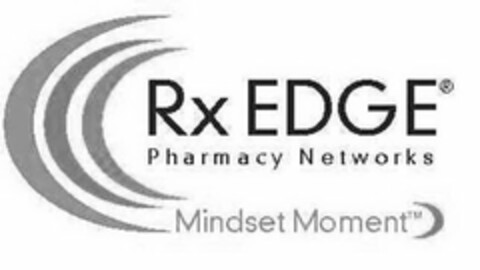 RXEDGE PHARMACY NETWORKS MINDSET MOMENT Logo (USPTO, 24.08.2016)