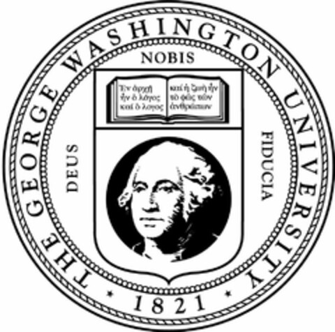 THE GEORGE WASHINGTON UNIVERSITY 1821 DEUS NOBIS FIDUCIA Logo (USPTO, 26.09.2018)