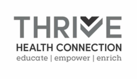 THRIVE HEALTH CONNECTION EDUCATE EMPOWER ENRICH Logo (USPTO, 03/15/2019)