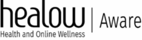 HEALOW HEALTH AND ONLINE WELLNESS AWARE Logo (USPTO, 19.08.2019)