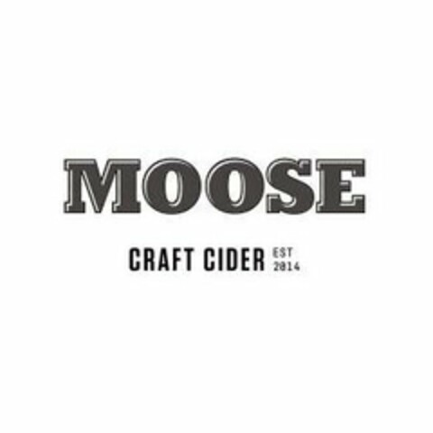MOOSE CRAFT CIDER EST 2014 Logo (USPTO, 05.09.2019)