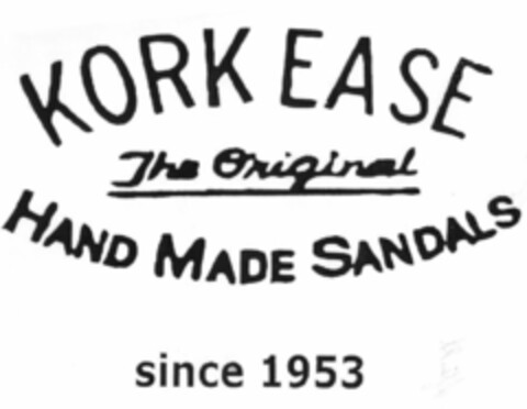 KORK EASE THE ORIGINAL HAND MADE SANDALS SINCE 1953 Logo (USPTO, 12.05.2009)