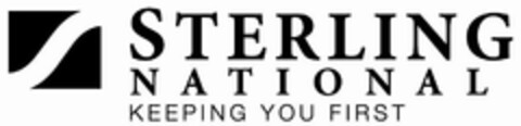 STERLING NATIONAL KEEPING YOU FIRST Logo (USPTO, 16.09.2010)