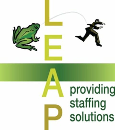 LEAP PROVIDING STAFFING SOLUTIONS Logo (USPTO, 05/05/2011)