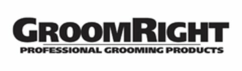 GROOMRIGHT PROFESSIONAL GROOMING PRODUCTS Logo (USPTO, 08/06/2012)