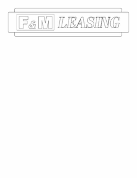 F&M LEASING Logo (USPTO, 13.02.2014)