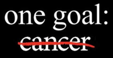 ONE GOAL: CANCER Logo (USPTO, 08.05.2014)