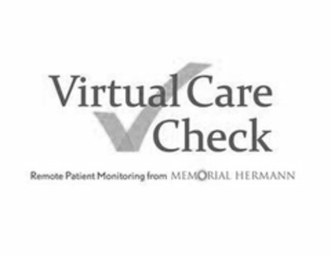 VIRTUAL CARE CHECK REMOTE PATIENT MONITORING FROM MEMORIAL HERMANN Logo (USPTO, 29.07.2014)