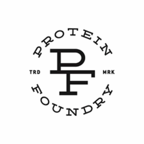 PF PROTEIN FOUNDRY TRD MRK Logo (USPTO, 28.07.2017)