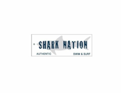 SHARK NATION AUTHENTIC SWIM & SURF Logo (USPTO, 25.04.2018)