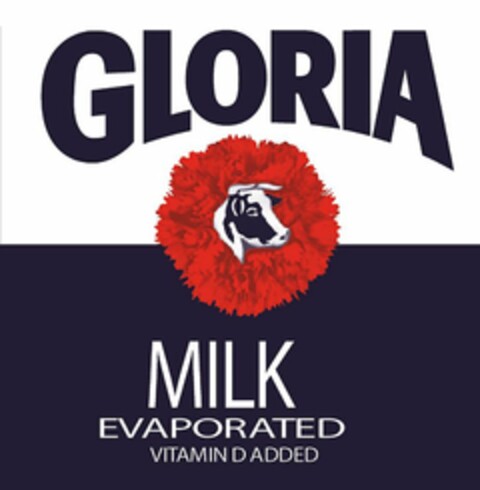 GLORIA MILK EVAPORATED VITAMIN D ADDED Logo (USPTO, 30.08.2018)
