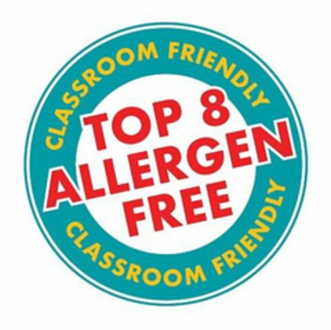 CLASSROOM FRIENDLY TOP 8 ALLERGEN FREE Logo (USPTO, 01.08.2019)