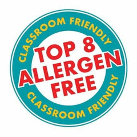 CLASSROOM FRIENDLY TOP 8 ALLERGEN FREE Logo (USPTO, 08/01/2019)