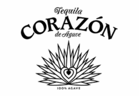 TEQUILA CORAZÓN DE AGAVE 100% AGAVE Logo (USPTO, 28.08.2019)