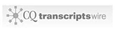 CQ TRANSCRIPTS WIRE Logo (USPTO, 03/31/2009)