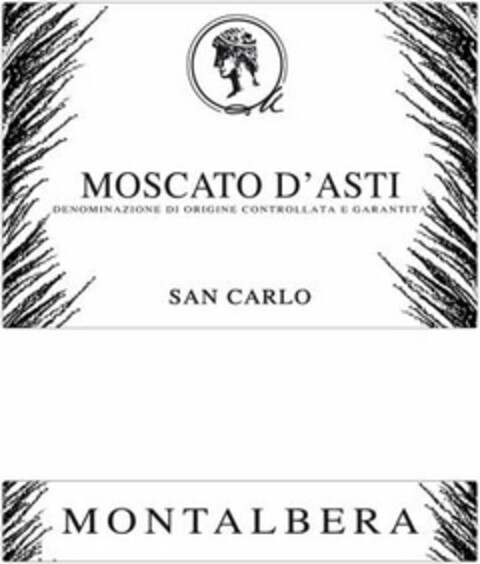 MOSCATO D'ASTI DENOMINAZIONE DI ORIGINE CONTROLLATA E GARANTITA SAN CARLO MONTALBERA Logo (USPTO, 26.06.2009)