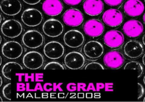 THE BLACK GRAPE MALBEC/ 2008 Logo (USPTO, 09/29/2009)