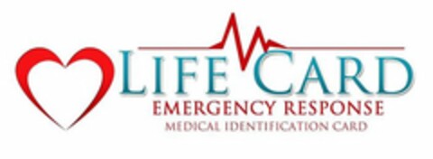 LIFE CARD EMERGENCY RESPONSE MEDICAL IDENTIFICATION CARD Logo (USPTO, 26.04.2010)