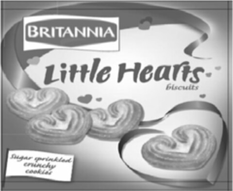 LITTLE HEARTS BISCUITS BRITANNIA SUGAR SPRINKLED CRUNCHY COOKIES Logo (USPTO, 01/29/2016)