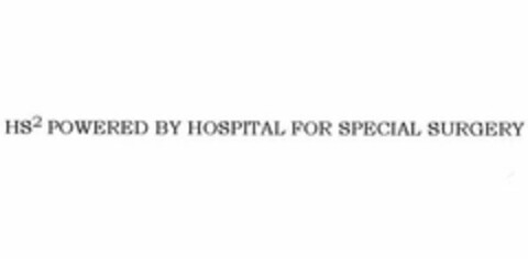 HS2 POWERED BY HOSPITAL FOR SPECIAL SURGERY Logo (USPTO, 12.01.2017)