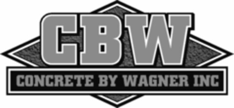CBW CONCRETE BY WAGNER INC Logo (USPTO, 09.05.2018)