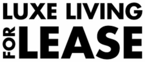 LUXE LIVING FOR LEASE Logo (USPTO, 09/13/2018)