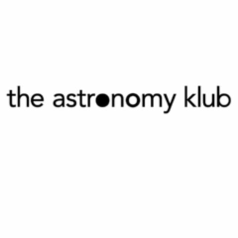 THE ASTRONOMY KLUB Logo (USPTO, 29.11.2018)