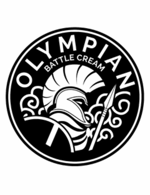 OLYMPIAN BATTLE CREAM Logo (USPTO, 06/10/2019)