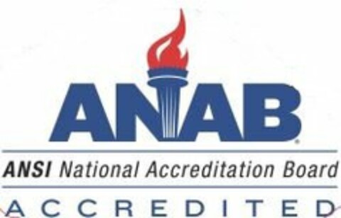 ANAB ANSI NATIONAL ACCREDITATION BOARD ACCREDITED Logo (USPTO, 11/22/2019)