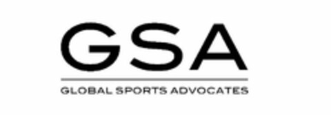 GSA GLOBAL SPORTS ADVOCATES Logo (USPTO, 03/31/2020)