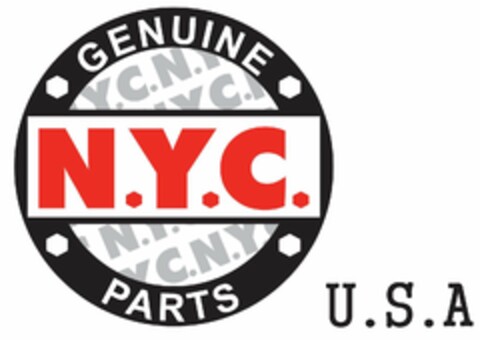 GENUINE N.Y.C. PARTS U.S.A Logo (USPTO, 24.06.2020)