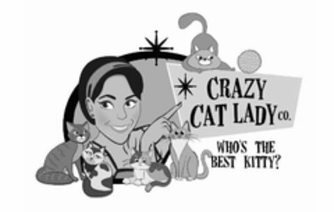 CRAZY CAT LADY CO. WHO'S THE BEST KITTY? Logo (USPTO, 25.08.2020)