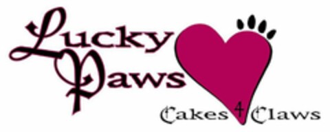 LUCKY PAWS CAKES 4 CLAWS Logo (USPTO, 16.01.2009)