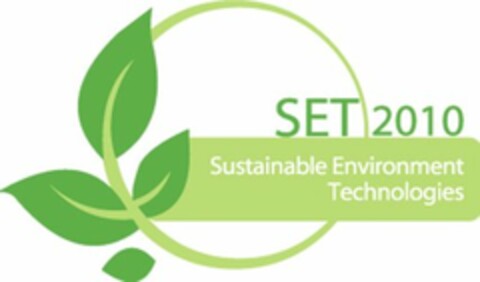 SET 2010 SUSTAINABLE ENVIRONMENT TECHNOLOGIES Logo (USPTO, 23.04.2010)