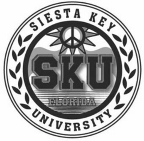 SIESTA KEY UNIVERSITY SKU FLORIDA Logo (USPTO, 07/27/2010)