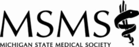 MSMS MICHIGAN STATE MEDICAL SOCIETY Logo (USPTO, 14.08.2013)