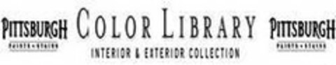 PITTSBURGH PAINTS & STAINS COLOR LIBRARY INTERIOR & EXTERIOR COLLECTION Logo (USPTO, 30.09.2015)